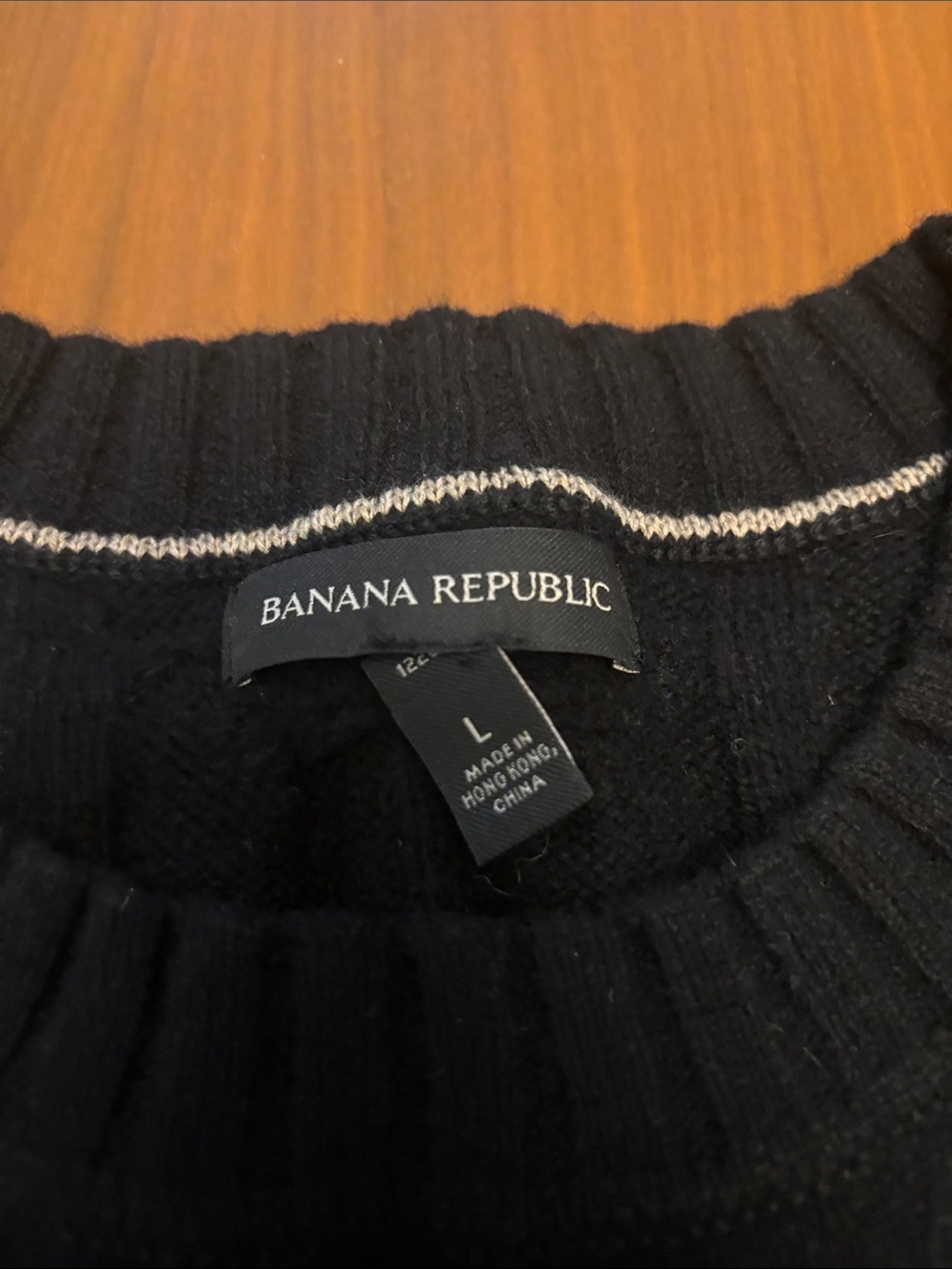 Banana Republic Black Cable Crewneck Sweater - Picture 3 of 6